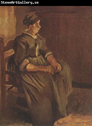 Vincent Van Gogh Peasant Woman Sitting on a Chair (nn04)